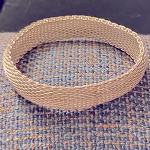 Sterling silver basket woven bracelet